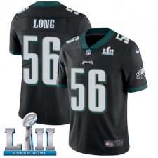 Men's Nike Philadelphia Eagles #56 Chris Long Black Alternate Vapor Untouchable Limited Player Super Bowl LII NFL Jersey
