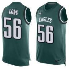 Men's Nike Philadelphia Eagles #56 Chris Long Limited Midnight Green Player Name & Number Tank Top NFL Jersey