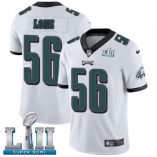 Men's Nike Philadelphia Eagles #56 Chris Long White Vapor Untouchable Limited Player Super Bowl LII NFL Jersey