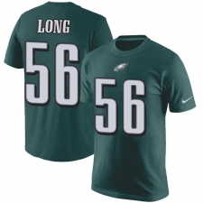 Nike Philadelphia Eagles #56 Chris Long Green Rush Pride Name & Number T-Shirt