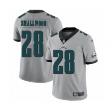 Men's Philadelphia Eagles #28 Wendell Smallwood Limited Silver Inverted Legend Football Jersey