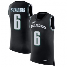 Men's Nike Philadelphia Eagles #6 Caleb Sturgis Limited Black Rush Player Name & Number Tank Top NFL Jersey