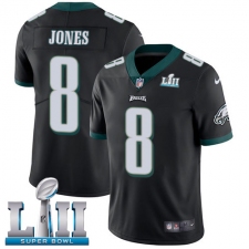 Men's Nike Philadelphia Eagles #8 Donnie Jones Black Alternate Vapor Untouchable Limited Player Super Bowl LII NFL Jersey