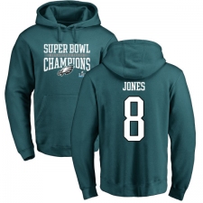 Nike Philadelphia Eagles #8 Donnie Jones Green Super Bowl LII Champions Pullover Hoodie