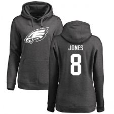 Women's Nike Philadelphia Eagles #8 Donnie Jones Ash One Color Pullover Hoodie