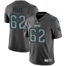 Men's Nike Philadelphia Eagles #62 Jason Kelce Gray Static Vapor Untouchable Limited NFL Jersey