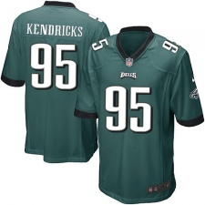 Men's Nike Philadelphia Eagles #95 Mychal Kendricks Game Midnight Green Team Color NFL Jersey