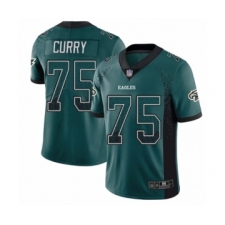 Men's Philadelphia Eagles #75 Vinny Curry Limited Green Rush Drift Fashion Football Jersey