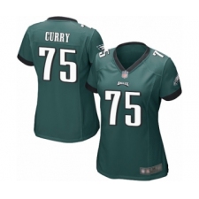 Women's Philadelphia Eagles #75 Vinny Curry Game Midnight Green Team Color Football Jersey