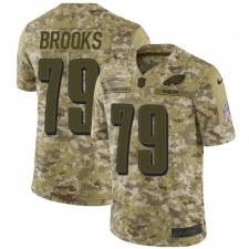 Men's Nike Philadelphia Eagles #79 Brandon Brooks Limited Camo 2018 Salute to Service NFL Jersey