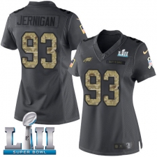 Women's Nike Philadelphia Eagles #93 Timmy Jernigan Limited Black 2016 Salute to Service Super Bowl LII NFL Jersey