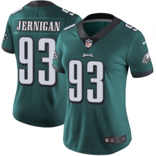 Women's Nike Philadelphia Eagles #93 Timmy Jernigan Midnight Green Team Color Vapor Untouchable Limited Player NFL Jersey
