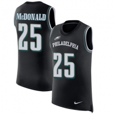 Men's Nike Philadelphia Eagles #25 Tommy McDonald Limited Black Rush Player Name & Number Tank Top NFL Jersey