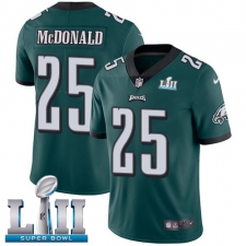 Men's Nike Philadelphia Eagles #25 Tommy McDonald Midnight Green Team Color Vapor Untouchable Limited Player Super Bowl LII NFL Jersey