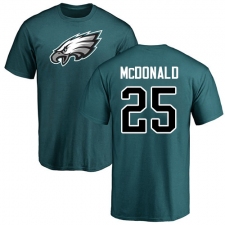 Nike Philadelphia Eagles #25 Tommy McDonald Green Name & Number Logo T-Shirt