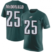 Nike Philadelphia Eagles #25 Tommy McDonald Green Rush Pride Name & Number T-Shirt