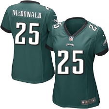 Women's Nike Philadelphia Eagles #25 Tommy McDonald Game Midnight Green Team Color NFL Jersey
