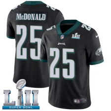 Youth Nike Philadelphia Eagles #25 Tommy McDonald Black Alternate Vapor Untouchable Limited Player Super Bowl LII NFL Jersey