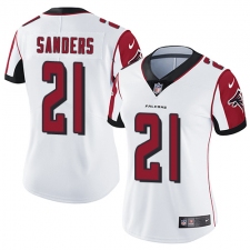 Women's Nike Atlanta Falcons #21 Deion Sanders Elite White NFL Jersey