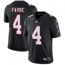 Men's Nike Atlanta Falcons #4 Brett Favre Black Alternate Vapor Untouchable Limited Player NFL Jersey
