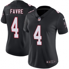 Women's Nike Atlanta Falcons #4 Brett Favre Elite Black Alternate NFL Jersey