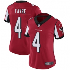 Women's Nike Atlanta Falcons #4 Brett Favre Elite Red Team Color NFL Jersey
