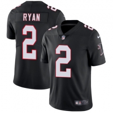 Youth Nike Atlanta Falcons #2 Matt Ryan Black Alternate Vapor Untouchable Limited Player NFL Jersey