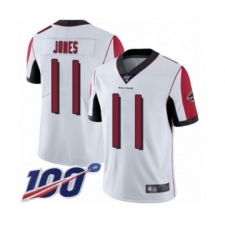Men's Atlanta Falcons #11 Julio Jones White Vapor Untouchable Limited Player 100th Season Football Jersey