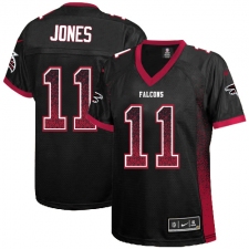 Women's Nike Atlanta Falcons #11 Julio Jones Elite Black Drift Fashion NFL Jersey