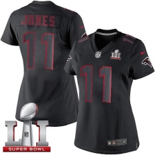 Women's Nike Atlanta Falcons #11 Julio Jones Limited Black Impact Super Bowl LI 51 NFL Jersey