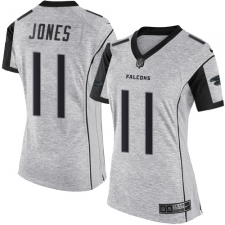 Women's Nike Atlanta Falcons #11 Julio Jones Limited Gray Gridiron II NFL Jersey