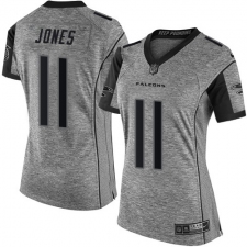 Women's Nike Atlanta Falcons #11 Julio Jones Limited Gray Gridiron NFL Jersey