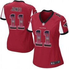 Women's Nike Atlanta Falcons #11 Julio Jones Limited Red Strobe NFL Jersey