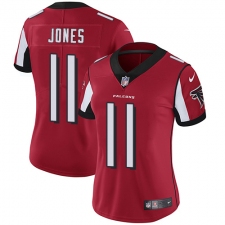 Women's Nike Atlanta Falcons #11 Julio Jones Red Team Color Vapor Untouchable Limited Player NFL Jersey