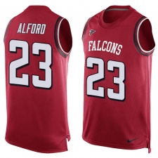 Men's Nike Atlanta Falcons #23 Robert Alford Limited Red Player Name & Number Tank Top NFL Jersey