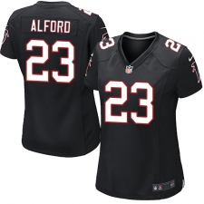 Women's Nike Atlanta Falcons #23 Robert Alford Game Black Alternate NFL Jersey