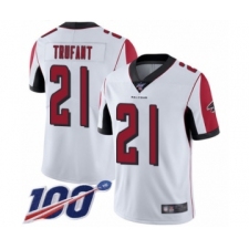 Men's Atlanta Falcons #21 Desmond Trufant White Vapor Untouchable Limited Player 100th Season Football Jersey