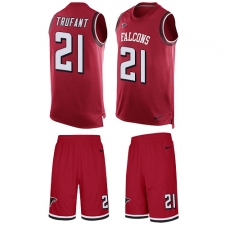 Men's Nike Atlanta Falcons #21 Desmond Trufant Limited Red Tank Top Suit NFL Jersey
