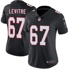 Women's Nike Atlanta Falcons #67 Andy Levitre Black Alternate Vapor Untouchable Limited Player NFL Jersey