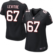 Women's Nike Atlanta Falcons #67 Andy Levitre Game Black Alternate NFL Jersey