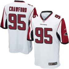 Men's Nike Atlanta Falcons #95 Jack Crawford Game White NFL Jersey