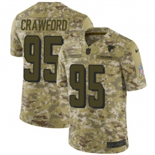 Youth Nike Atlanta Falcons #95 Jack Crawford Limited Camo 2018 Salute to Service NFL Jersey