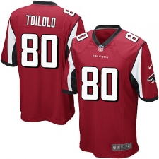 Men's Nike Atlanta Falcons #80 Levine Toilolo Game Red Team Color NFL Jersey