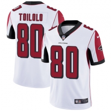 Men's Nike Atlanta Falcons #80 Levine Toilolo White Vapor Untouchable Limited Player NFL Jersey