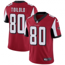 Youth Nike Atlanta Falcons #80 Levine Toilolo Red Team Color Vapor Untouchable Limited Player NFL Jersey