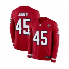 Men's Nike Atlanta Falcons #45 Deion Jones Limited Red Therma Long Sleeve NFL Jersey