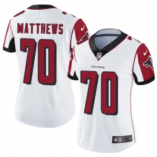 Women's Nike Atlanta Falcons #70 Jake Matthews Elite White NFL Jersey