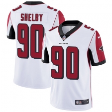 Men's Nike Atlanta Falcons #90 Derrick Shelby White Vapor Untouchable Limited Player NFL Jersey