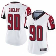 Women's Nike Atlanta Falcons #90 Derrick Shelby White Vapor Untouchable Limited Player NFL Jersey