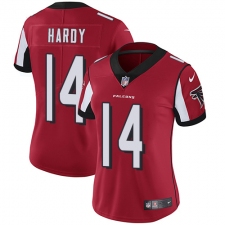 Women's Nike Atlanta Falcons #14 Justin Hardy Elite Red Team Color NFL Jersey
